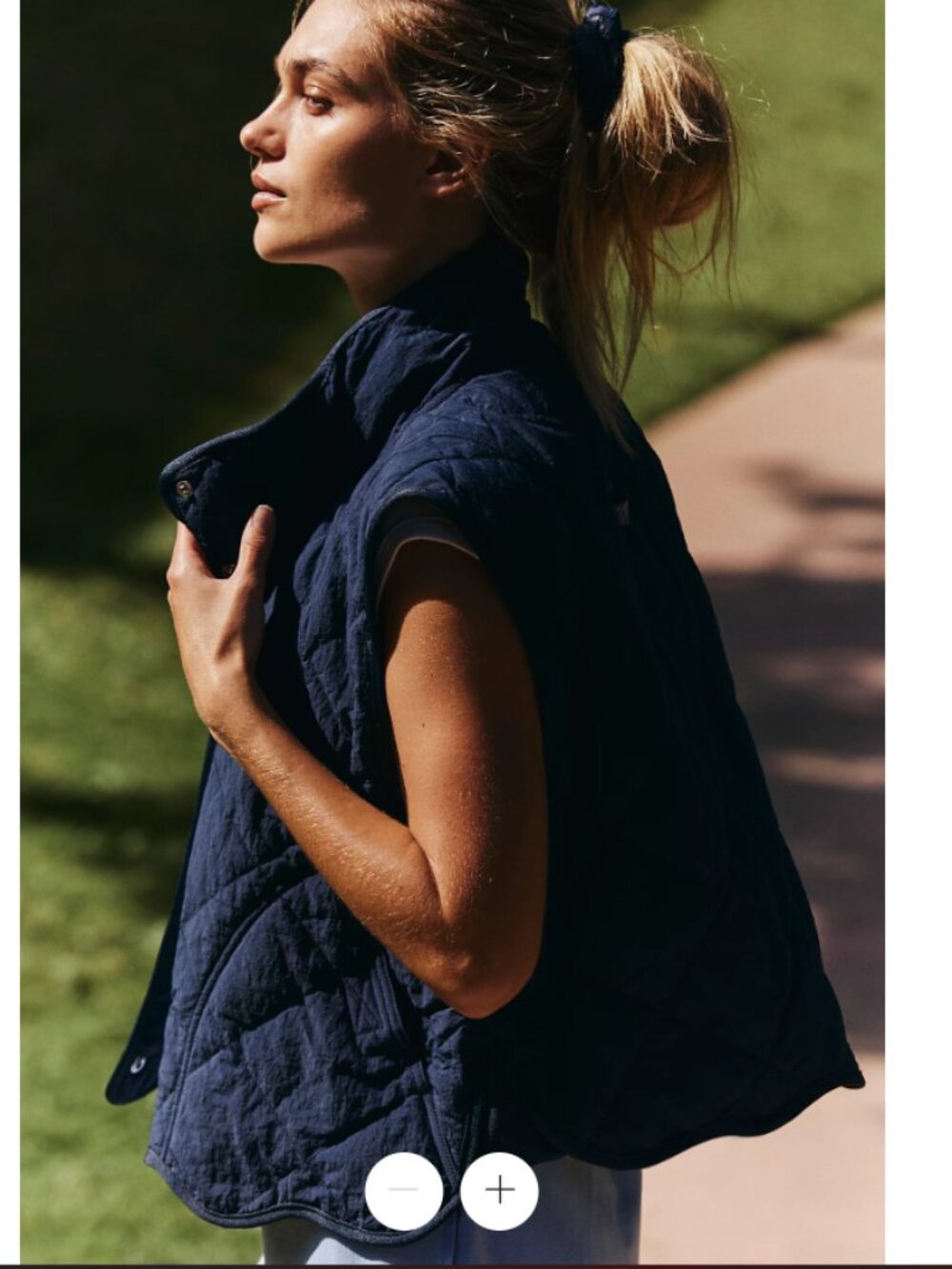 Free People Movement Quinn Quilted puffer vest sz Small in Black